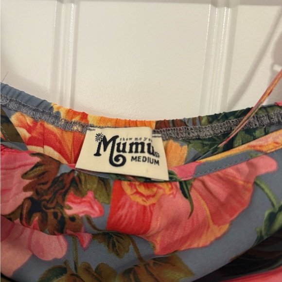 Show Me Your MuMu Womens Jennifer Jumpsuit Floral Sz M Halter Neck Wide Leg - Picture 11 of 11